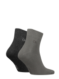 Grey Calvin Klein Men's Quarter Socks 2 pack  Men