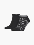 Black 2 Pack Logo Ankle Socks  Men