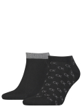 Black Calvin Klein CK Logo Men's Sneaker Socks 2 pack  Men