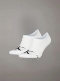 White 2 Pack Invisible Socks  Men