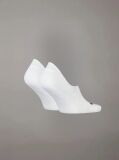 White 2 Pack Invisible Socks  Men