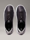 Black Leather Trainers  Men