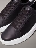 Black Leather Trainers  Men