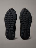 Black Laceup Leather Trainers  Men
