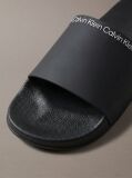 Black Contoured Logo Sliders  Men