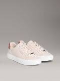 Beige Vulcanised Leather Trainers  Women
