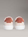 Beige Vulcanised Leather Trainers  Women