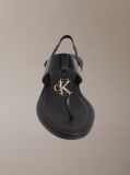 Black Filomena - Leather Slingback Sandals  Women