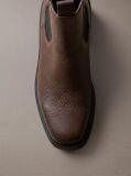 Brown Leather Block Heel Chelsea Boots  Women
