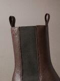 Brown Leather Block Heel Chelsea Boots  Women