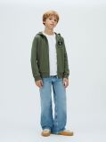 Green Terry Zip Up Hoodie  Boys