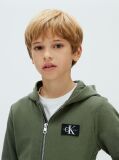 Green Terry Zip Up Hoodie  Boys