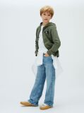 Green Terry Zip Up Hoodie  Boys