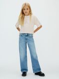 Beige Boxy Logo T-Shirt  Girls