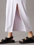 White Ribbed Cotton Maxi T-shirt Dress  Women