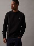 Black Cotton Blend Fleece Sweatshirt  Men
