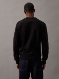 Black Cotton Blend Fleece Sweatshirt  Men
