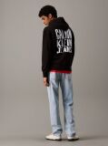 Black Back Logo Graphic Hoodie  Men