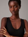 Black Slim Ribbed Tank Top  Women