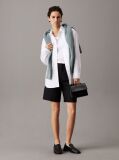 Black Wide Lyocell Linen Shorts  Women