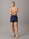 Blue Medium Drawstring Swim Shorts - Logo Tape  Men