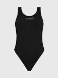 Black Low Back Swimsuit - CK Meta Essentials  Women