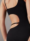 Black Cut Out Swimsuit - CK Micro Belt  Women