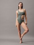 Grey Cut Out Swimsuit - CK Micro Belt  Women
