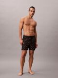 Black Solid Swim Shorts  Men
