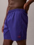 Blue Medium Drawstring Swim Shorts - CK Monogram  Men