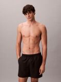 Black Medium Drawstring Swim Shorts - CK Monogram  Men