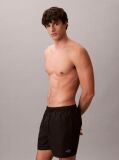Black Medium Drawstring Swim Shorts - CK Monogram  Men