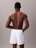 White Medium Drawstring Swim Shorts - Intense Power  Men