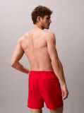 Red Medium Drawstring Swim Shorts - Intense Power  Men