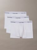 White 3 Pack Relaxed Dart Trunks - Icon Cotton Stretch  Men