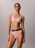 Orange Bralette Bikini Top - CK Monogram  Women