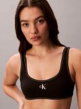Black Bralette Bikini Top - CK Monogram  Women