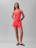 Pink Cotton Jersey Beach Shorts  Women