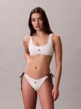 White Tie Side Bikini Bottoms - CK Monogram  Women
