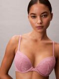 Pink Push Up Plunge Bra - Perfectly Fit Lace  Women