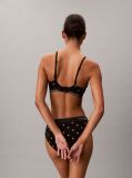 Black Lightly Lined Triangle Bralette - Icon Cotton Modal  Women