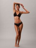 Black Lightly Lined Triangle Bralette - Icon Cotton Modal  Women