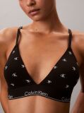 Black Lightly Lined Triangle Bralette - Icon Cotton Modal  Women