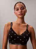 Black Lightly Lined Bralette - Icon Cotton Modal  Women