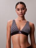 Black Triangle Bralette - Graphic Monogram Microfibre Stretch  Women