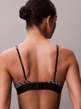 Black Triangle Bralette - Graphic Monogram Microfibre Stretch  Women