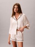 White Pyjama Shorts - Saten Sheen  Women