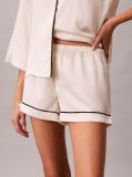White Pyjama Shorts - Saten Sheen  Women