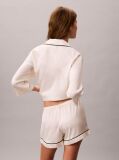 White Pyjama Shorts - Saten Sheen  Women