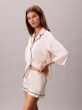 White Pyjama Shorts - Saten Sheen  Women